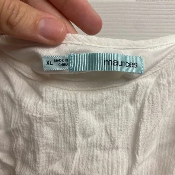 💕2 For $10 Maurices White Boho Vacation/Sundress Size XL - Picture 4 of 4